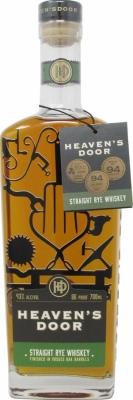 Heaven's Door Straight Rye Whisky Toasted oak cigar barrels 43% 700ml