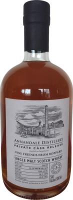 Annandale 2018 Private Cask Release 25 l Ex-Virgin Oak Cask Nine Friends From Boppard 50% 500ml