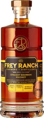 Frey Ranch Straight Bourbon Whisky Single Barrel Barrel Strength 481 Raley's 61.95% 750ml