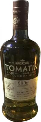 Tomatin 2006 Selected Single Cask Bottling 1st Fill Bourbon Barrel #4185 Weinkeller der BASF 57.5% 700ml