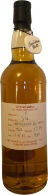 Springbank 2012 Duty Paid Sample For Trade Purposes Only Refill Sherry Hogshead 62.1% 700ml