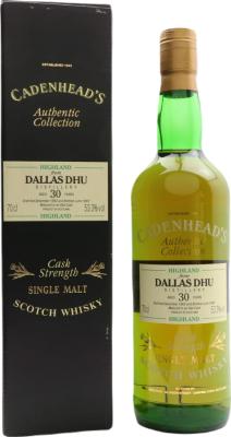 Dallas Dhu 1962 CA Authentic Collection 30yo Oak Cask 53.3% 700ml