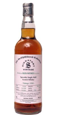 Glenrothes 1990 SV The Un-Chillfiltered Collection Sherry butt 10994 46% 700ml