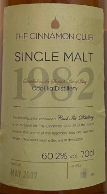 Caol Ila 1982 UD The Cinamon CLUB 60.2% 700ml