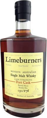 Limeburners Port Cask Cask Strength 2nd Fill Ex-Bourbon Barrels Port Finish M272 61% 700ml