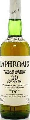 Laphroaig 10yo Royal Warrant Allied Domecq Italia S.p.A. Genova 40% 700ml