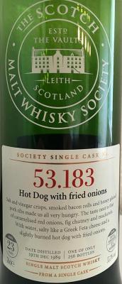 Caol Ila 1989 SMWS 53.183 Hot dog with fried onions Refill Hogshead 53.183 55% 700ml