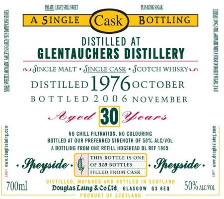 Glentauchers 1976 DL Old Malt Cask Refill Hogshead DL 1865 50% 700ml