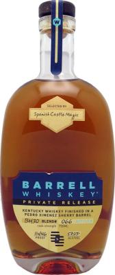 Barrell Whisky Private Release Spanish Castle Magic Private Release Pedro Ximenez Sherry Barrel Finished BH30 Spanish Castle Magic 57.23% 750ml