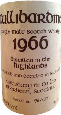 Tullibardine 1966 Kb Hogshead 2119 51.5% 700ml