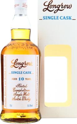 Longrow Peated Campbeltown Single Malt Scotch Whisky Single Cask 10yo Re-charred Sherry Butt 56.9% 700ml