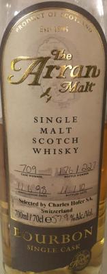 Arran 1998 Bourbon Cask #709 Charles Hofer SA 57.9% 700ml