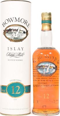 Bowmore 12yo Glass Printed Label Golden Cap 43% 700ml