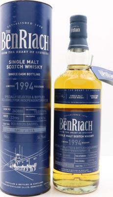 BenRiach 1994 Single Cask Bottling Bourbon Barrel Peated #240888 independentspirit.de 54.1% 700ml