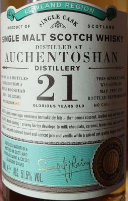 Auchentoshan 1997 DL Refill Hogshead 51.5% 700ml