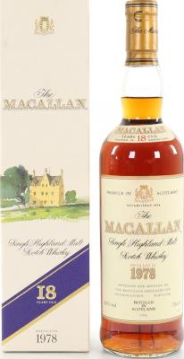 Macallan 1978 Vintage Sherry Wood 43% 700ml