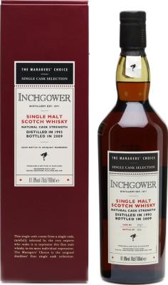 Inchgower 1993 The Managers Choice Bodega Sherry European Oak #7917 61.9% 700ml