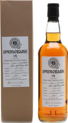 Springbank 1998 Society Bottling 55.7% 700ml