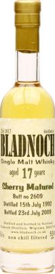 Bladnoch 1992 Sherry Matured 2609 55% 350ml