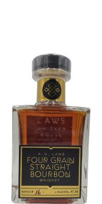 A. D. Laws Four Grain Straight Bourbon Whisky Oak Batch 16 47.5% 375ml
