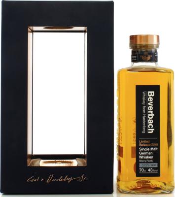 Beverbach Single Malt German Whisky Limited Release 2018 Sherry Finish 43% 700ml