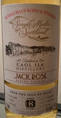 Caol Ila 2008 ElD Jack Rose Dining Saloon 59.4% 750ml