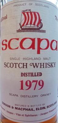 Scapa 1979 GM Jacques Szmulovski Vins & Spiritueux 40% 700ml