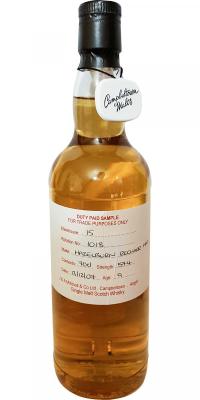 Hazelburn 2007 Duty Paid Sample For Trade Purposes Only Recharred Hogshead Rotation 1018 57.4% 700ml