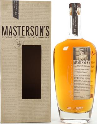 Masterson's 10yo Straight Rye Whisky American White Oak Barrels 45% 750ml