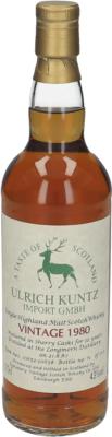 Longmorn 1980 SV A Taste of Scotland Sherry Casks 10652 10658 Ulrich Kuntz Import GmbH 43% 700ml