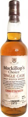 Longmorn 1975 McC Single Cask 3952 49.6% 700ml