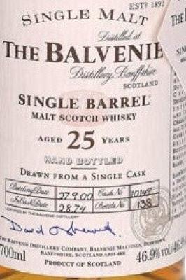 Balvenie 1974 Single Barrel Cask no.10149 25yo 46.9% 700ml