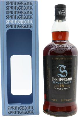 Springbank 18yo Single Cask Fresh Port Pacific Edge Wine & Spirits 52.1% 750ml