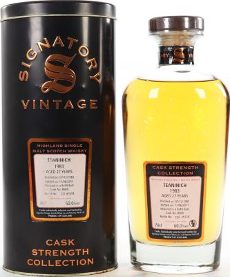 Teaninich 1983 SV Cask Strength Collection Refill Butt #8069 60% 700ml