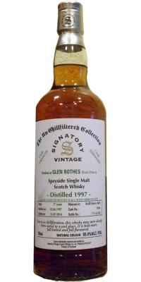 Glenrothes 1997 SV The Un-Chillfiltered Collection Cask Strength Refill Sherry Butt #9246 K&L Wine Merchants 55.4% 750ml