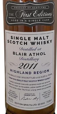 Blair Athol 2011 ED The 1st Editions Sherry Butt 59.1% 700ml