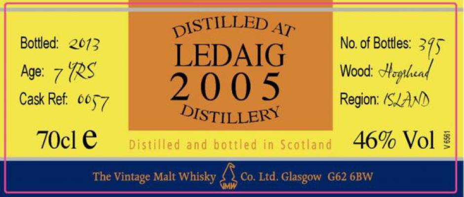 Ledaig 2005 VM The Cooper's Choice Hogshead 0057 46% 700ml