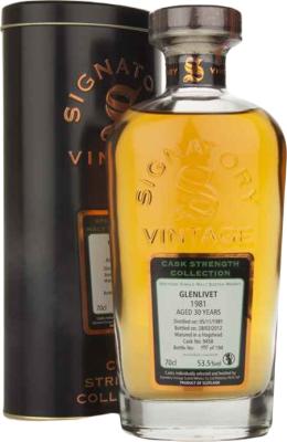 Glenlivet 1981 SV Cask Strength Collection 30yo #9640 48.3% 700ml