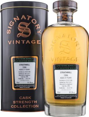 Strathmill 1996 SV Cask Strength Collection #2096 57.9% 700ml