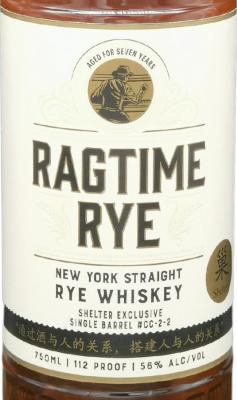 Ragtime 7yo Single Barrel Rye Cask Strength Chao 56% 700ml