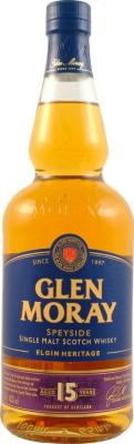 Glen Moray 15yo Elgin Heritage Ex-Bourbon American Oak & Oloroso Sherry 40% 700ml