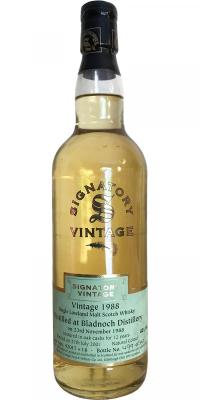 Bladnoch 1988 SV Vintage Collection Oak Casks 42017 & 18 43% 700ml