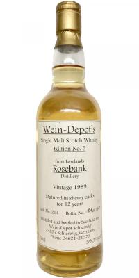 Rosebank 1989 W&WD Edition No.5 Sherry Cask #264 59.3% 700ml