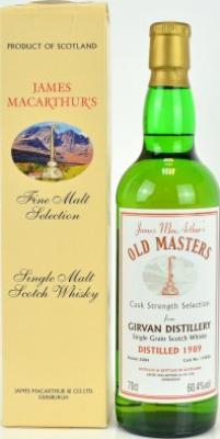 Girvan 1989 JM Old Masters Cask Strength Selection #110636 60.4% 700ml