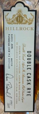 Hillrock Double Cask Rye Whisky Single Barrel American Oak + Madeira Cask Finish 57.05% 750ml