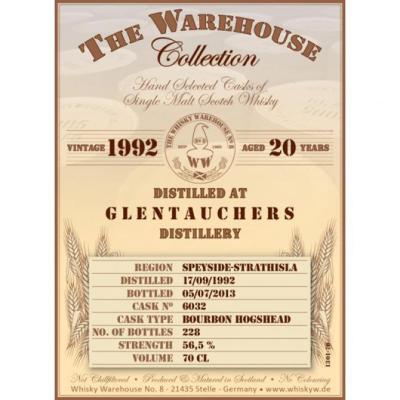 Glentauchers 1992 WW8 Bourbon Hogshead #6032 56.5% 700ml