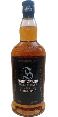 Springbank 18yo Single Cask 1st Fill Sherry Butt 49.7% 700ml