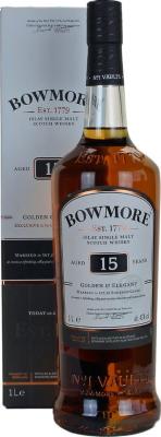 Bowmore 15yo 1st fil Bourbon & Hogsheads Travel Retail 43% 1000ml
