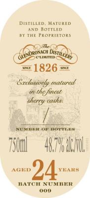 Glendronach 24yo Sherry Casks 48.7% 750ml