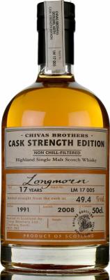 Longmorn 1991 Chivas Brothers Cask Strength Edition Batch LM 17 005 49.4% 500ml